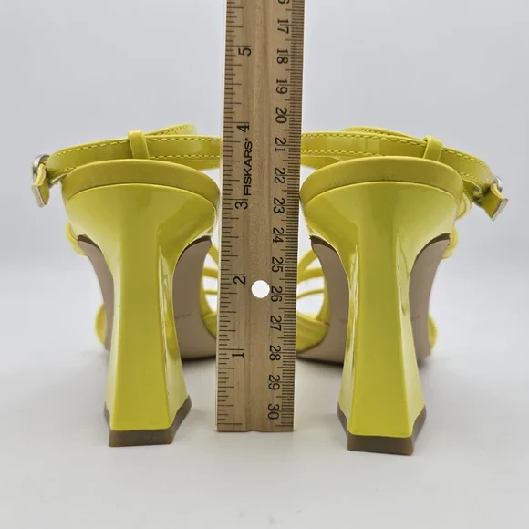 Marc Fisher Mahima Strappy Heeled Sandals, Greenish/Yellow, Women's 5M - Picture 7 of 15